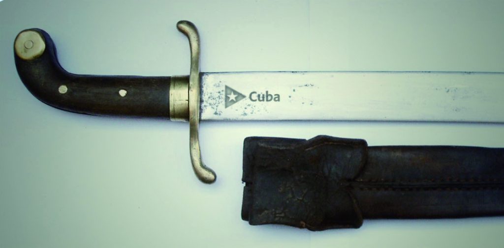 Machete mambi con la Marca Pais Cuba