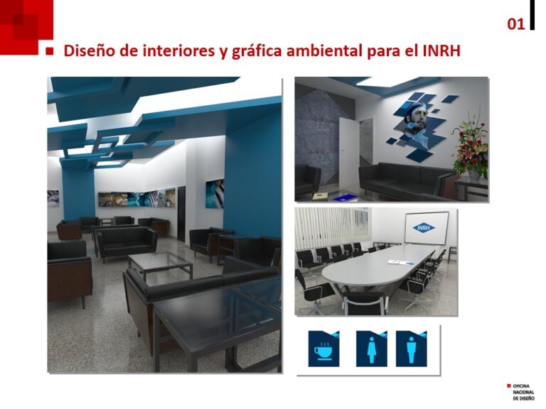 Interiores del INRH, diseñados en la Oficina.